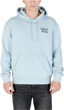 Calvin Klein Jeans Hoodies & sweatvesten, Heren, Blauw, 2Xl, Katoen, LS EU 350Terry Calvi