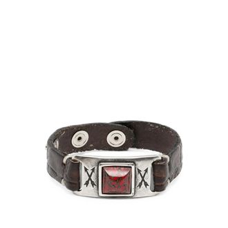 Eraldo Stone-embellished Leather Bracelet