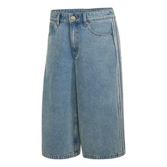 adidas (WMNS) adidas Mid Rise Denim Jorts Asia Sizing Worn Blue Denim KQ6478