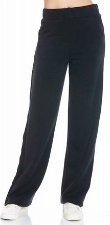 Ariella Wide Leg Pants With Side Contrast In Black