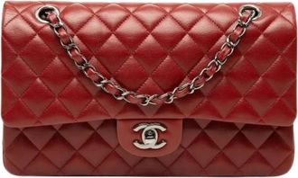 Chanel Pre-owned Double Flap Shoulder Bag - Dames - Vintage Schoudertas - Rood - ONE Size - Leer - Vintage