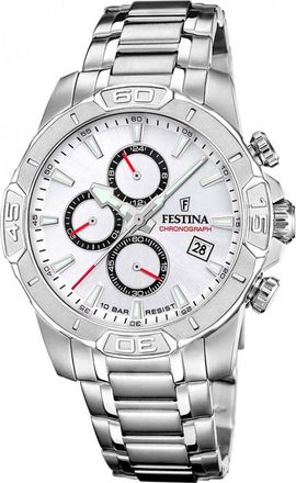 Festina F20704-1 Mens Timeless Chronograph Watch - Silver - One Size