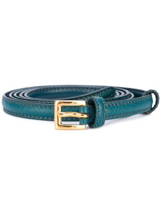 Prada Blue Logo Buckle Belt