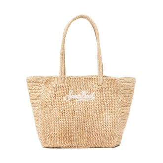 MC2 Saint Barth Tote Bags, female, Beige, Size: ONE SIZE Medium Raffia Hand Bag