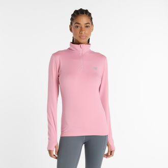 New Balance SPORT ESSENTIALS SPACE DYE 1/4 ZIP mit 1/4 Reissverschluss, hochschliessender Kragen