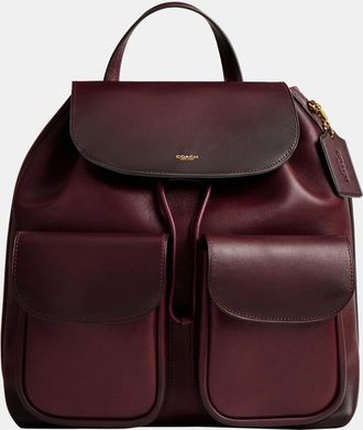 Coach Womens Crosby Backpack 28 - Red Leather - One Size