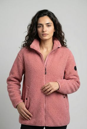 Icepeak Fleecejacke ICEPEAK ICEPEAK PARACHUTE, Damen, Gr. XXL, pink, Obermaterial: 100% Polyester, Jacken Fleecejacke, sportlicher Stil, mit Stehkragen, mit z