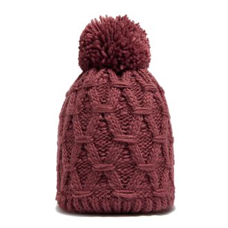 The Edge Womens Sapphire Winter Bobble Hat, Sapphire, Knitted Fabric, One Size, Faux Fur Pom-pom, Casual Style, Winter Sports (Pink)
