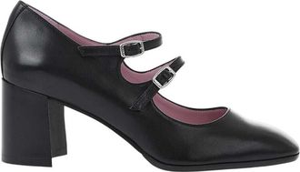 Carel Black Leather Pumps