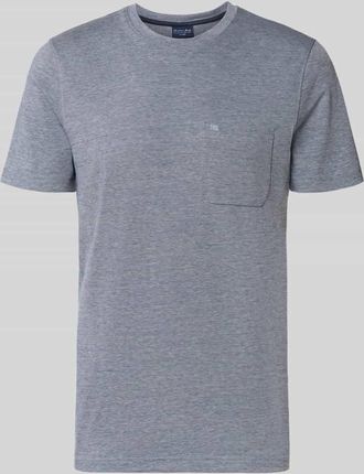 Christian Berg T-Shirt mit Rundhalsausschnitt und Brusttasche in Jeansblau, Gr&ouml;&szlig;e 3XL