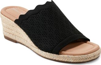 Easy Spirit Samari Wedge Sandal in Black at Nordstrom Rack, Size 8.5