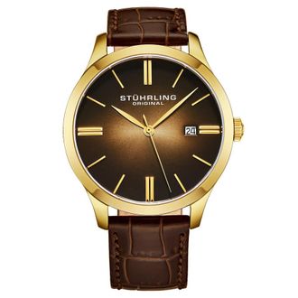 St&uuml;hrling Symphony Quartz Brown Dial Mens Watch M17968