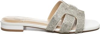 Albano Schoenen, Dames, Wit, 39 EU, Leer, Strass Sandaal
