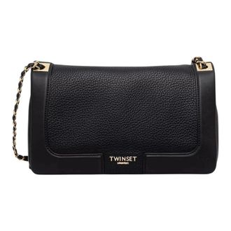 Twinset Tassen, Dames, Zwart, ONE Size, Leer, Tracolla