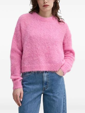 American Vintage fluffy crew-neck jumper - Pink