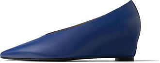 L37 Schoenen, Dames, Blauw, 39 EU, Leer, Heroes for One Day Wedge Pumps