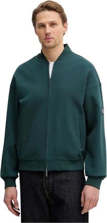 Guess Zip-through Sweatshirt - Heren - Vesten met rits - Groen - S - Katoen - Hoodies & sweatvesten