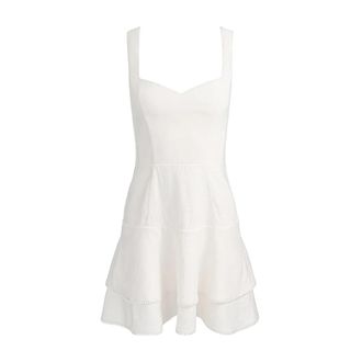 Alice & Olivia Miriam Sweetheart Mini Jurk - Dames - Korte kleedjes - Wit - 2XS - Polyester - Kleedjes