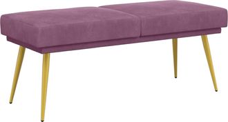 vidaXL Banco De Doble Capa Morado 120 X 45 X 46 Cm Terciopelo Vidaxl
