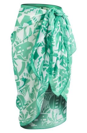 Treasure & Bond Vacay Ready Pareo in Green at Nordstrom