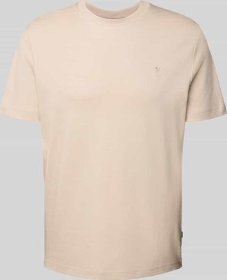 Joop T-Shirt mit Rundhalsausschnitt und Stitching in Hellbraun, Größe XXL