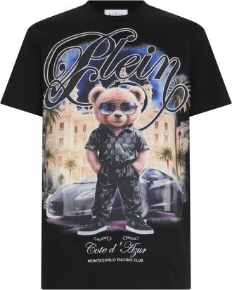 Philipp Plein Ronde Hals T-Shirt Teddy - Heren - T-shirts - Zwart - 2XL - Katoen - Tops