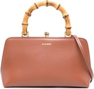 Jil Sander Goji Square bamboo mini bag - women - Calf Leather - OS - Brown