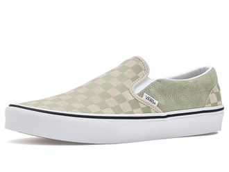 Vans Fu Classic Slip-On Athletic Shoes Checkerboard Soft Sage : Mens 10.5 - Womens 12 Medium, Canvas