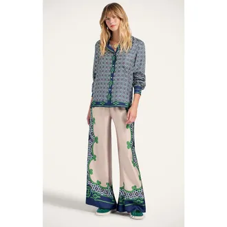 La DoubleJ Boy Shirt Plac&eacute;e in Mariposa Plac&eacute;e Green at Nordstrom, Size X-Large