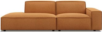 Castlery Customized Dark Brown Performance Side Chaise Sofa Left Facing | Jonathan by Castlery, Castlery Furniture, Orange Color