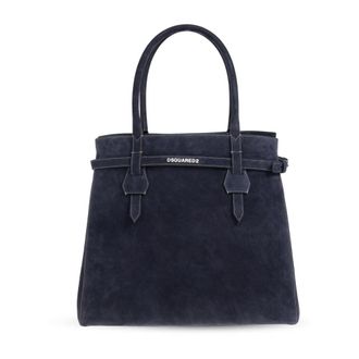 Dsquared2 Tassen, Heren, Blauw, ONE Size, Leer, Suede Shopper Bag
