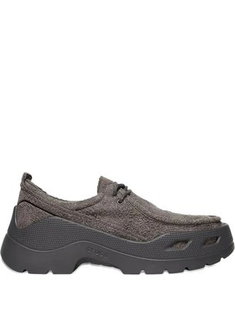 Crocs Gallery lace-up boat shoes - men - Fabric/Fabric/Rubber - 12 - Grey