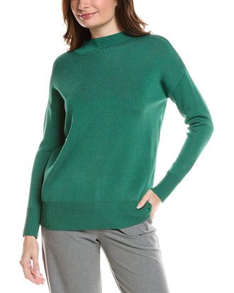 Lafayette 148 New York Relaxed Wide Stripe Sweater
