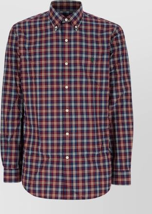 Polo Ralph Lauren checked poplin shirt featuring button-down collar