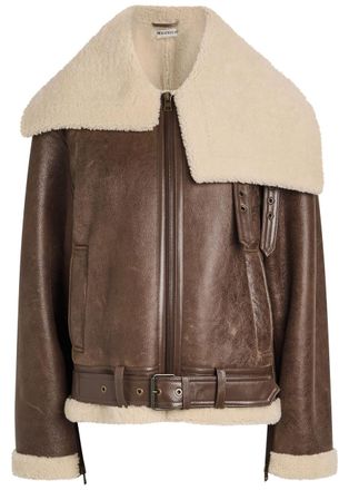 J.W.Anderson Shearling and Leather Jacket - Brown - M (UK12 / M)