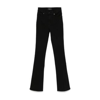 7 For All Mankind Jeans, Dames, Zwart, W32, Katoen, High-rise Bootcut Jeans