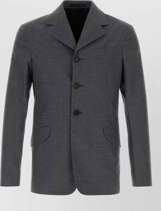 Jil Sander wool tailored blazer single breasted notch lapel