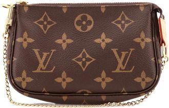 Louis Vuitton Pochette Accessoires Monogram Canvas Mini clutch bag - Bruin