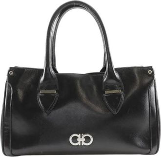 Ferragamo Pre-owned leren handtas - Dames - Vintage Handtas - Zwart - ONE Size - Leer - Vintage