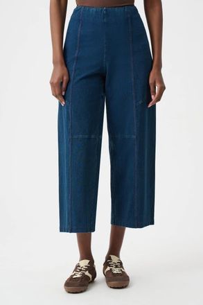 Joseph Ribkoff Knit Denim Culotte Pull-On Pants in Dark Denim Blue at Nordstrom, Size X-Large
