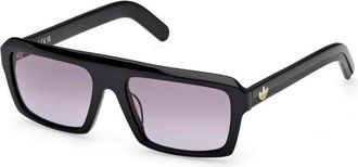 adidas Vierkante Unisex Zonnebril met UV-bescherming - Heren - Zonnebrillen - Zwart - 55 MM - Accessoires
