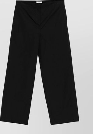 Toteme cotton trousers with belt loops and pockets