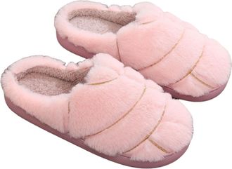 Generic Concha Slippers for Women Men Bread Slippers Wide Fit Memory Foam Happy Slipper Cute Plush Non Slip House Shoes Arch Support Plantar Fasciitis Orthope