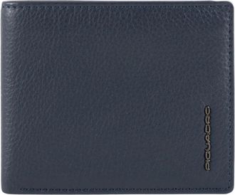Piquadro Mens wallet with flip up ID window - Heren - Portefeuilles - Blauw - ONE Size - Accessoires