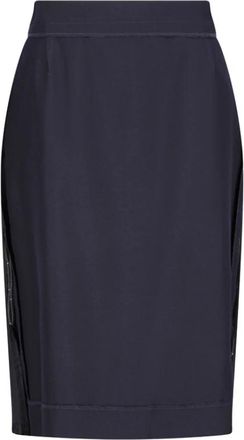 Maison Margiela Midi Rok - Dames - Kokerrokken - Blauw - XS - Katoen - Rokken