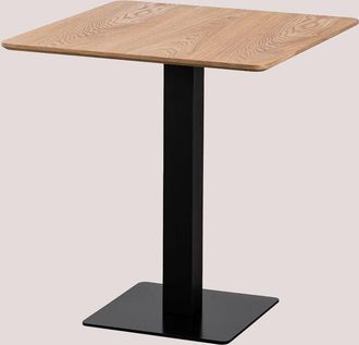 Sklum Sklum - Mesa De Bar Cuadrada En Chapa De Fresno Espresso