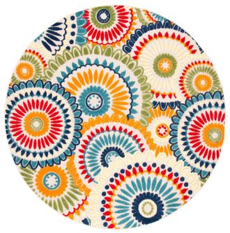 Safavieh Alfombra polipropileno azul/marfil 160 x 160 cm