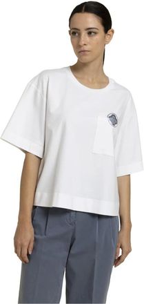 PESERICO Easy Shirt - Dames - T-shirts - Wit - L - Katoen - Tops