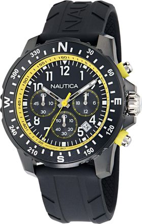 Nautica Nct Riding Sail Chronograph Watch With Silicone Strap