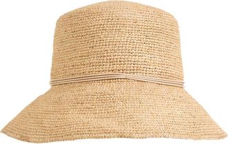 Vince Straw Drawcord Bucket Hat in Natural at Nordstrom Rack
